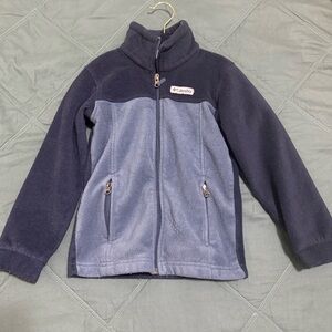 Kids Columbia Navy and Light Blue Fleece Jacket